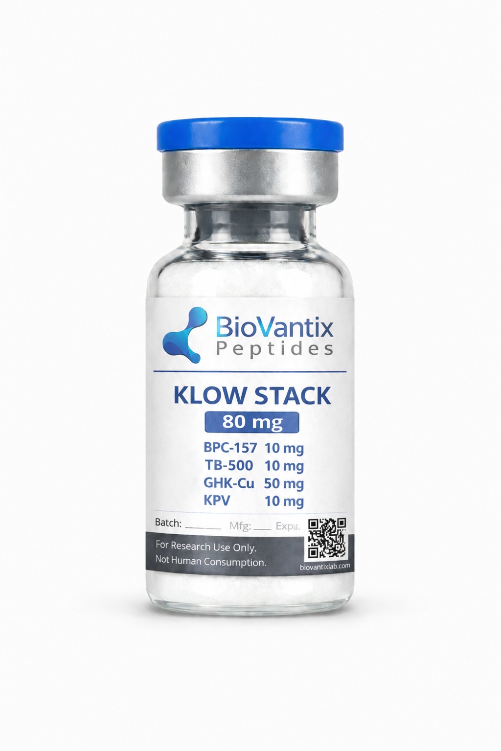 BPC-157, TB-500, KPV, GHK-Cu 80mg (Klow Blend)